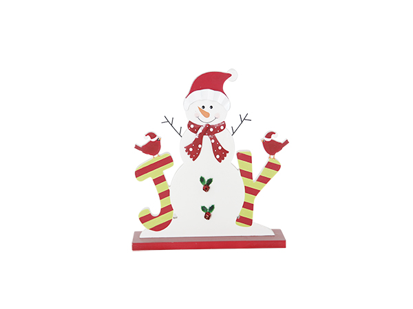 Christmas snowman wooden decoration