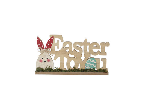 Easter wooden text decoration