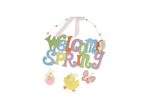 Spring wooden ornaments