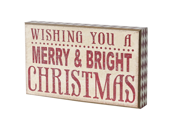 Christmas Wooden Block Decoration