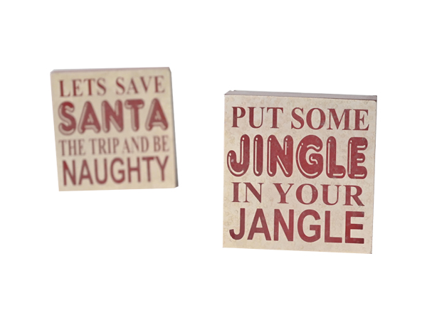 Christmas Wooden Block Decoration